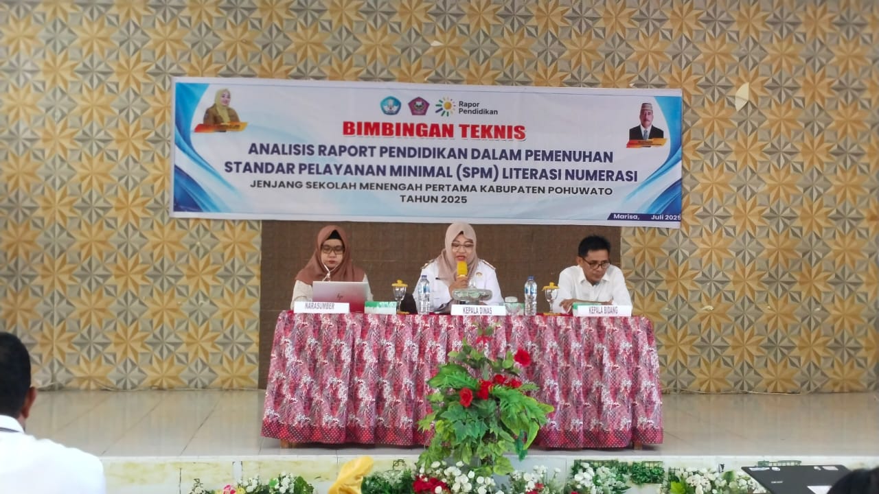 Pelaksanaan Bimtek Raport Pendidikan oleh Bidang Pembinaan Pendidikan Dasar Dikbud Pohuwato
